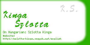 kinga szlotta business card